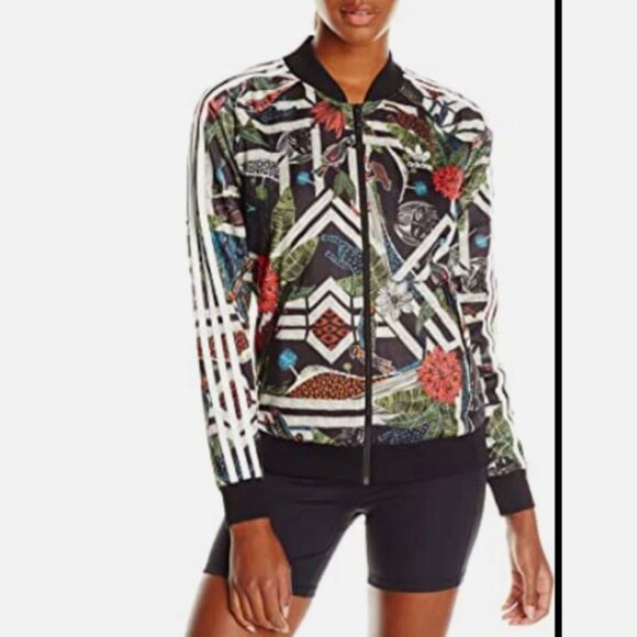 Adidas XioFloresta Rita Jungle Track Jacket Sz S - Picture 3 of 10